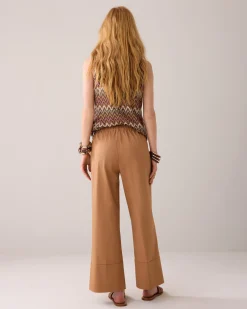 Online 7/8 length trousers with slit Hosen & Jumpsuits