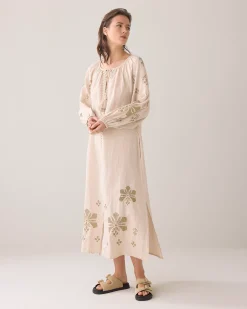 Hot A-line dress in linen blend Kleider