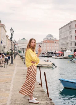 New Ankle-length linen-blend skirt Röcke