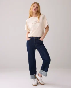 Online Artwork T-shirt with embroidered logo Oberteile & T-shirts