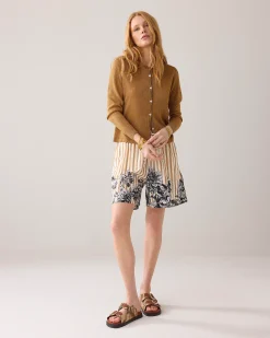 Outlet Baggy shorts with floral details Shorts