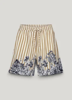 Outlet Baggy shorts with floral details Shorts