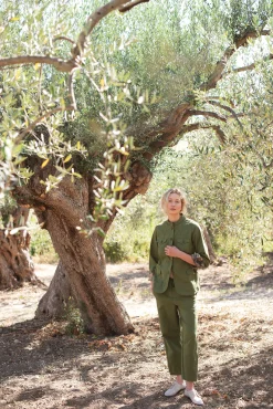 Discount Barrel-fit trousers with decorative seams Hosen & Jumpsuits