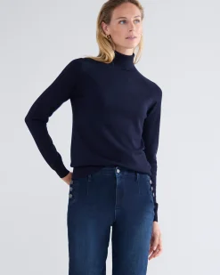 Online Basic polo neck jumper Pullover & Westen|Basics