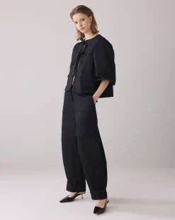 Best Blouse jacket with bow fastening Blusen