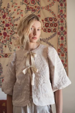 Sale Blouse jacket with bow fastening Blusen