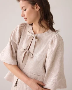 Sale Blouse jacket with bow fastening Blusen