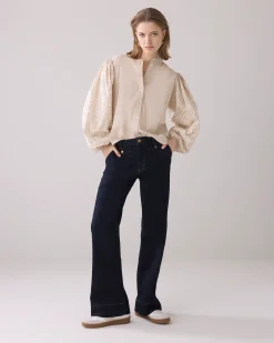 Hot Blouse with embroidered sleeves Blusen