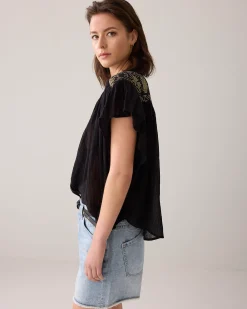 Discount Blouse with flounce sleeves Blusen