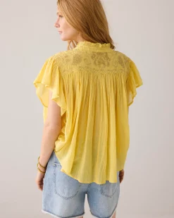 Discount Blouse with flounce sleeves Blusen