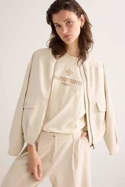 Outlet Blousy bomber jacket with flap pockets Blazer & Jacken