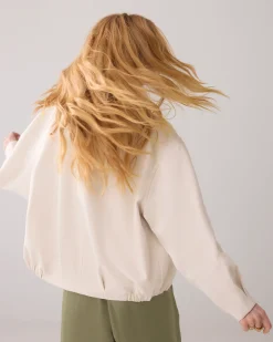 Outlet Blousy bomber jacket with flap pockets Blazer & Jacken