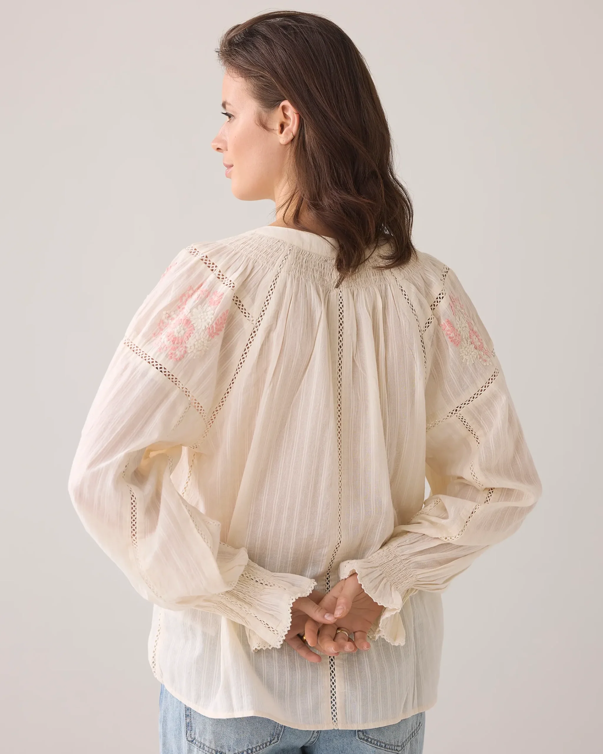 Fashion Bohemian blouse with flowers Oberteile & T-shirts