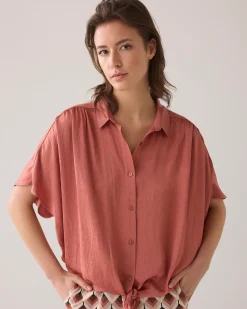 Sale Boxy blouse with bow detail Blusen