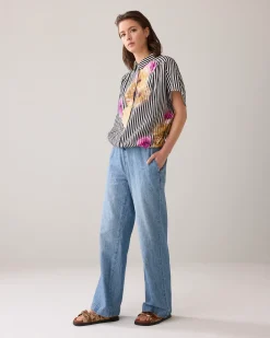 Best Boxy blouse with flower pattern Blusen