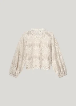 Fashion Boxy lace top Oberteile & T-shirts|Blusen