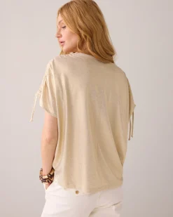 Fashion Boxy metallic top Oberteile & T-shirts