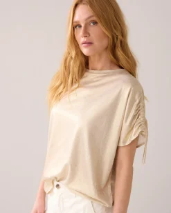 Fashion Boxy metallic top Oberteile & T-shirts