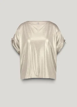 Fashion Boxy metallic top Oberteile & T-shirts