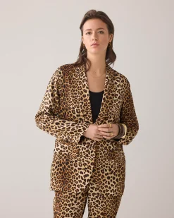 Discount Boyfriend blazer panther print Blazer & Jacken