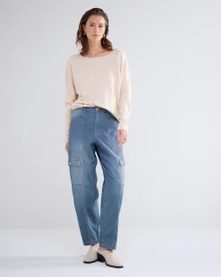 Online Cargo jeans with stripe Basics|Hosen & Jumpsuits