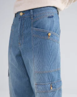 Online Cargo jeans with stripe Basics|Hosen & Jumpsuits