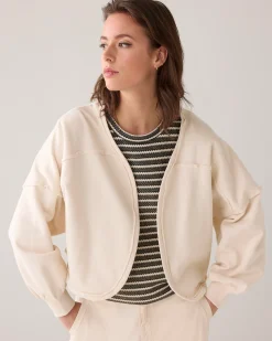 Outlet Cropped sweat jacket Pullover & Westen