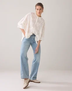 Hot 3D blouse with flowers Blusen