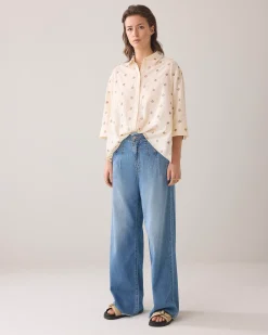 Online 3D blouse with flowers Blusen