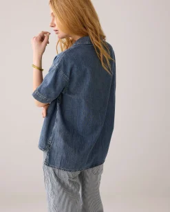 Clearance Denim top with lacing Oberteile & T-shirts
