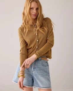 Clearance Fine-knit cardigan with lurex Pullover & Westen