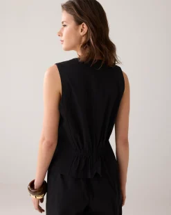 New Fitted gilet with bow fastening Blazer & Jacken