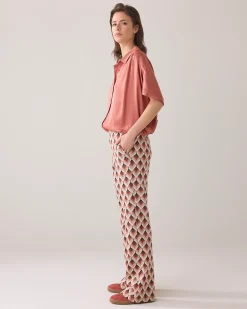 Discount Flared trousers graphic jacquard Hosen & Jumpsuits