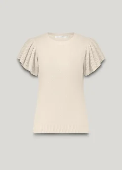 Fashion Flounce sleeve fine-knit top Oberteile & T-shirts