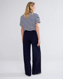 Outlet Flowy wide-leg trousers Basics