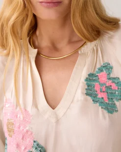 Outlet Glanzende A-lijn top Oberteile & T-shirts