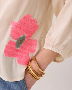 Outlet Glanzende A-lijn top Oberteile & T-shirts