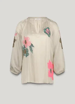 Outlet Glanzende A-lijn top Oberteile & T-shirts