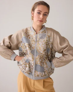 Outlet Jacquard bomber jacket Blazer & Jacken