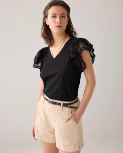 Discount Jersey top with butterfly sleeve Oberteile & T-shirts