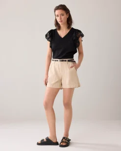 Discount Jersey top with butterfly sleeve Oberteile & T-shirts