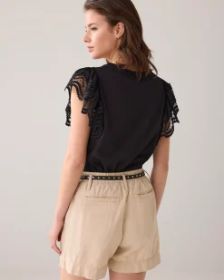 Discount Jersey top with butterfly sleeve Oberteile & T-shirts