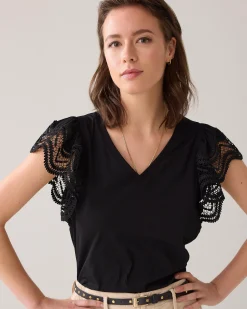 Discount Jersey top with butterfly sleeve Oberteile & T-shirts