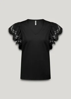 Discount Jersey top with butterfly sleeve Oberteile & T-shirts