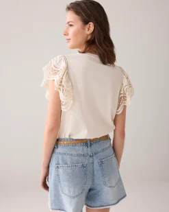 Fashion Jersey top with butterfly sleeve Oberteile & T-shirts