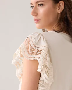 Fashion Jersey top with butterfly sleeve Oberteile & T-shirts