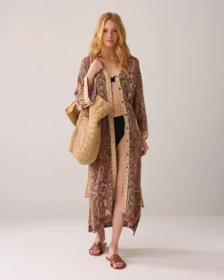 Clearance Kimono dress with belt Kleider