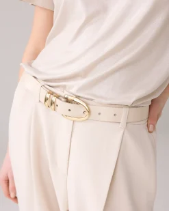 Sale Leather belt with oval buckle Zubehör