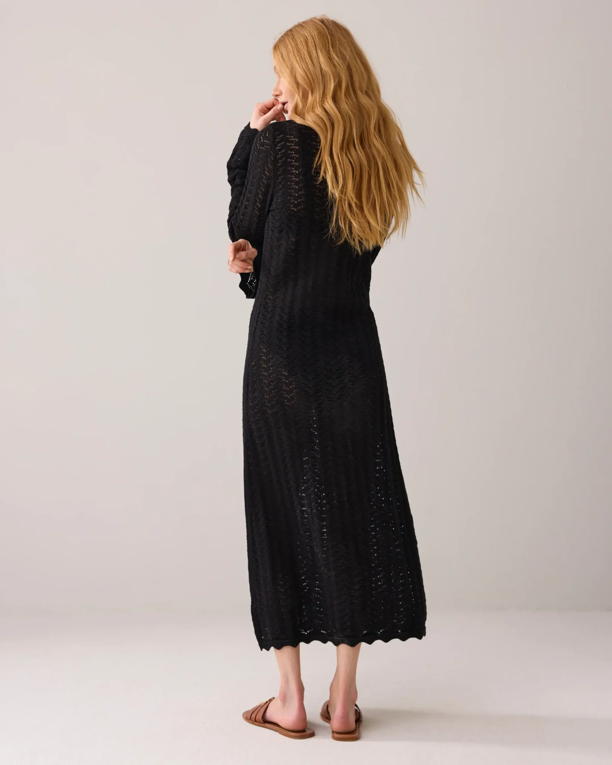 Hot Long ajour dress Kleider