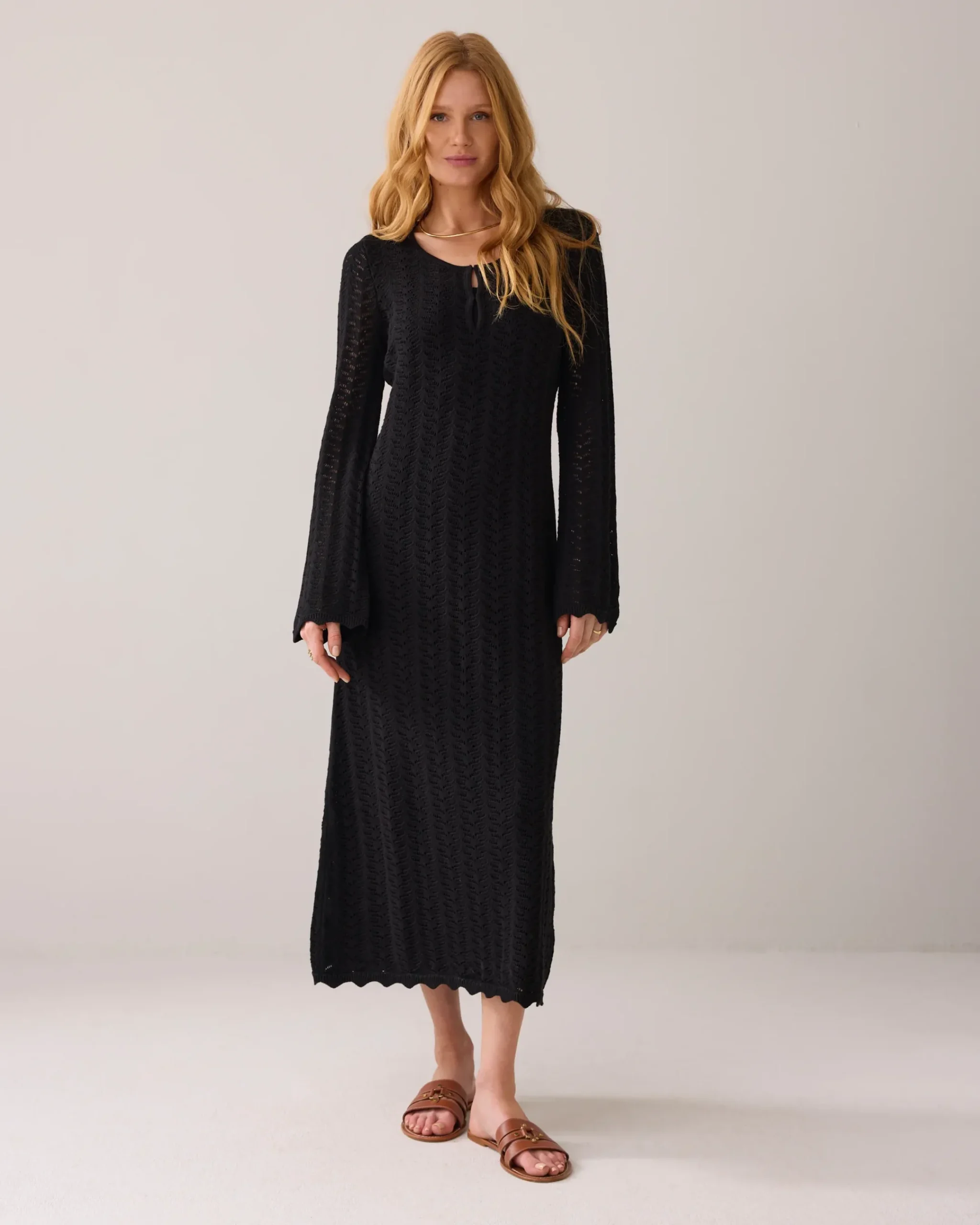 Hot Long ajour dress Kleider